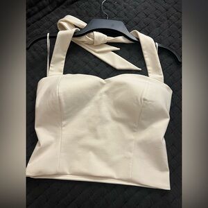 NWOT Express Body Contour Cropped Halter top size M